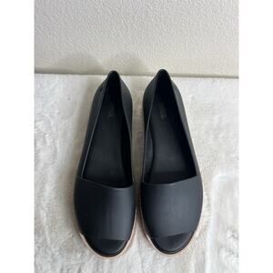 Melissa Puzzle Rubber Flats Shoes Womens 8 Black Multicolor
